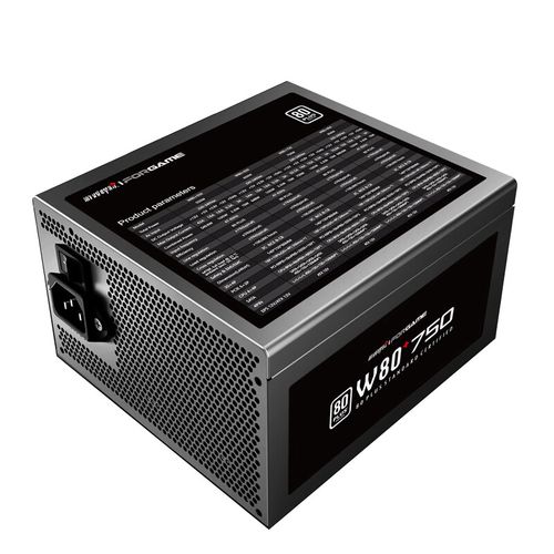 游戏悍将W80+750电源核心规格接口展示