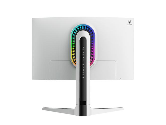 Complete curved monitor desk setup