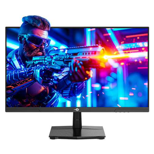 Gaming monitor with video game scene
