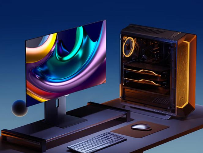 Gaming PC rig with monitor heat management