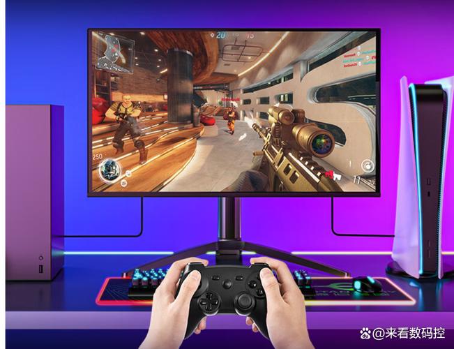 Gaming monitor panel and ports detail