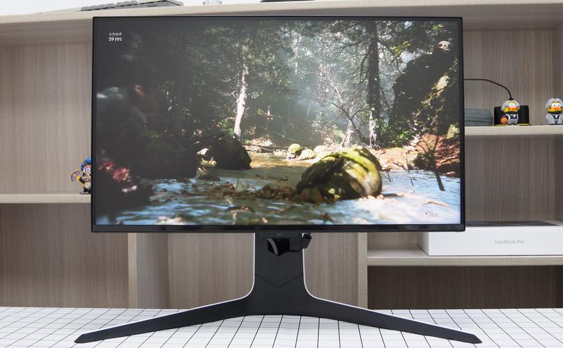 High-end gaming monitor panel and specs view