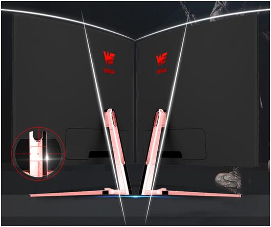 Modern thin bezel curved monitor on minimalist desk setup