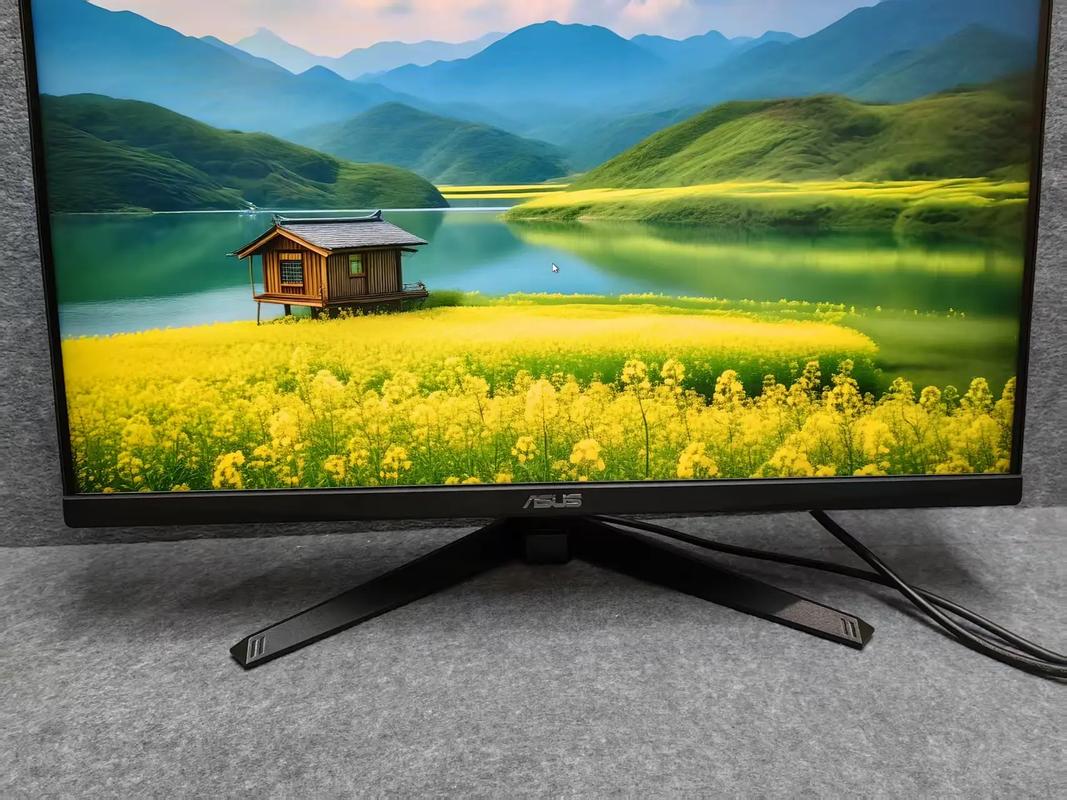 Modern black gaming monitor close-up