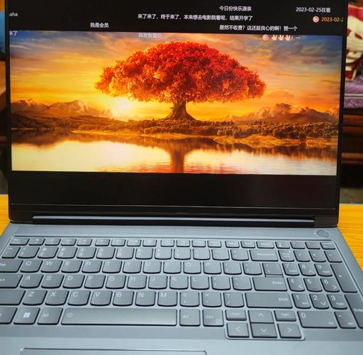 Monitor on desk with keyboard setup