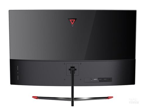 Close-up of curved VA panel monitor