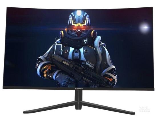 Computer monitor close-up with hardware