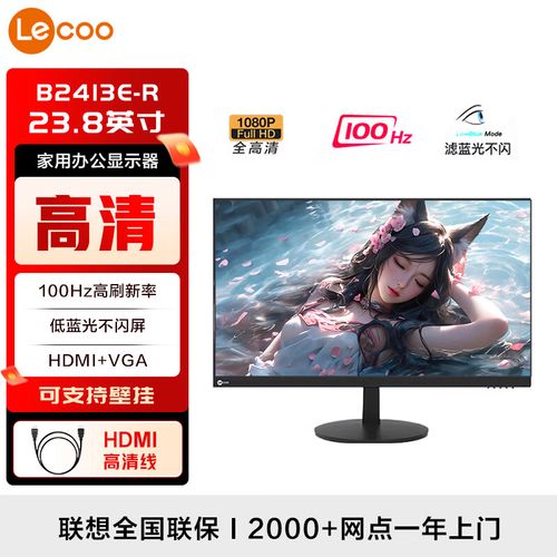 联想 B2413 显示器性能测试画面