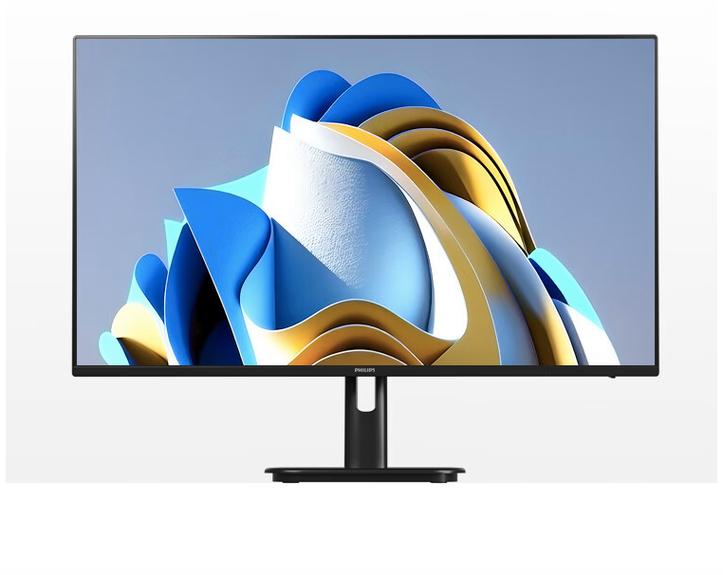 Philips monitor close-up showing specs and screen