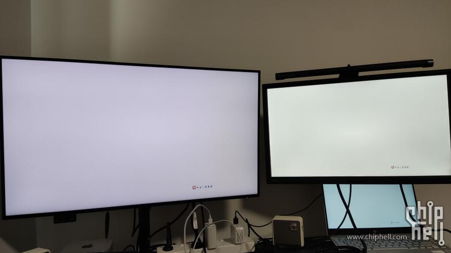 Clean monitor desk setup for professionals