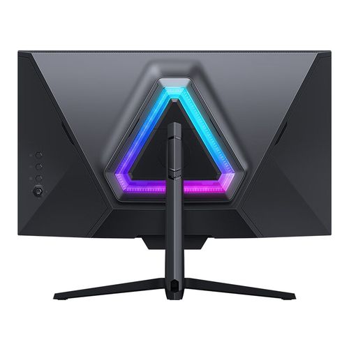 Close-up of gaming monitor bezel and stand