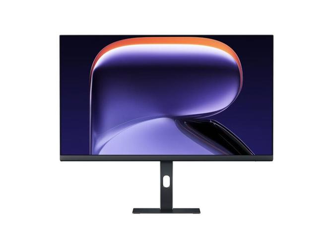 黑色直面屏显示器侧面细节