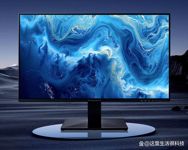 机械师风格黑色显示器桌面摆放