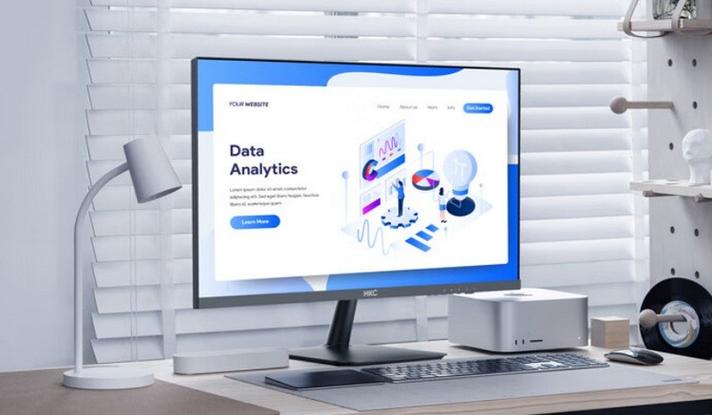 Monitor displaying vibrant colors