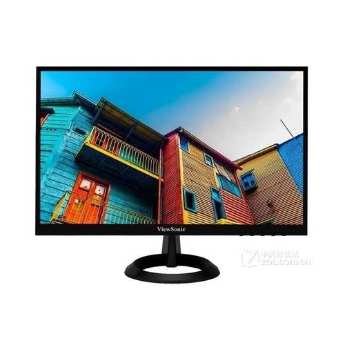 Modern desk setup with computer monitor