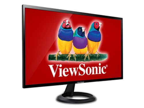 Computer monitor and keyboard close-up