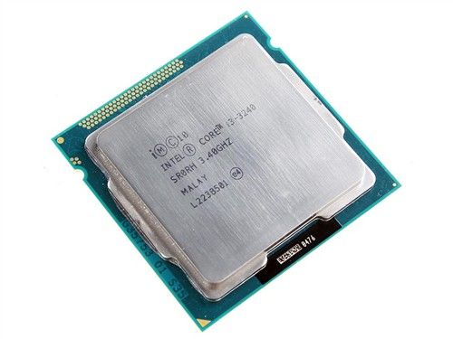 Close-up view of computer processor