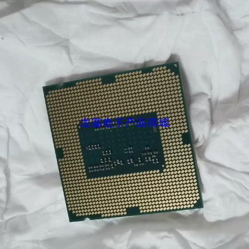 Detailed view of Intel processor chip on circuit board