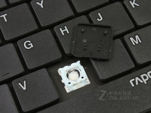 Slim black keyboard close-up view