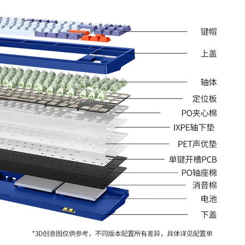 黑爵QS87青春Lite海盐轴键帽与轴体细节