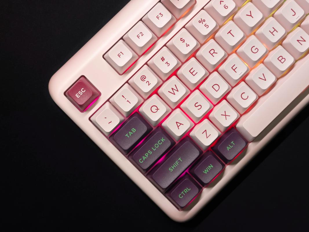 Mechanical keyboard typing performance close-up
