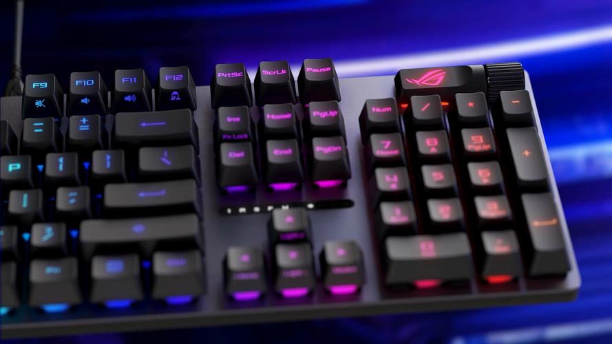 Modern keyboard setup with RGB lighting