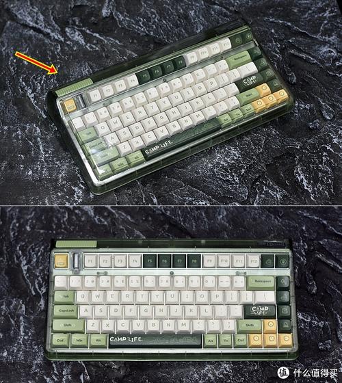 Mechanical keyboard close-up with switches