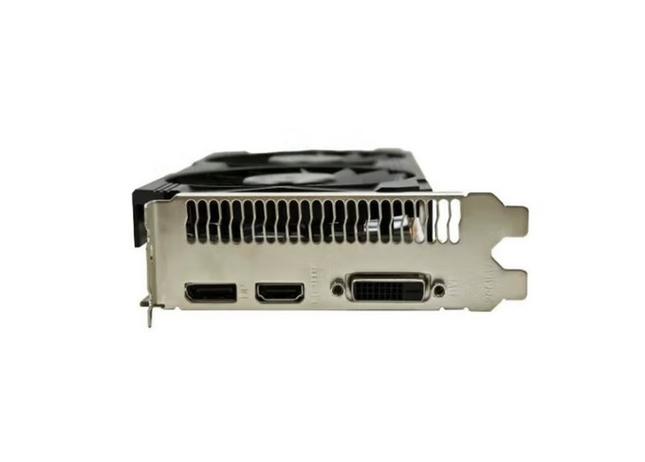 Computer graphics card on table highlighting compact build