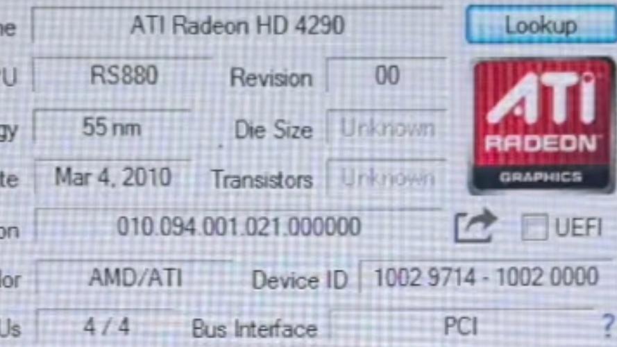 Computer GPU hardware specs illustration
