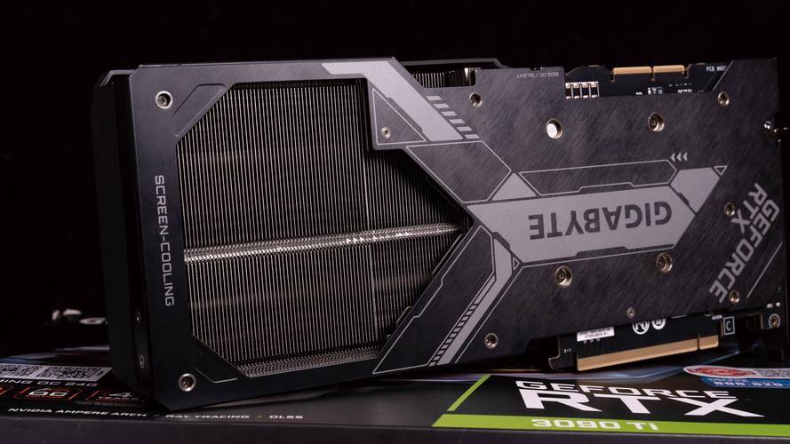 GPU heatsink and fan close-up