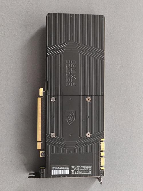 Graphics card on table showing design details