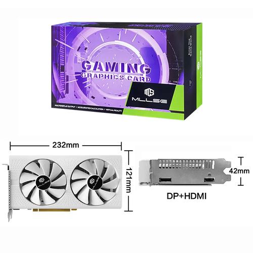 RX 580 显卡外观正面双风扇设计