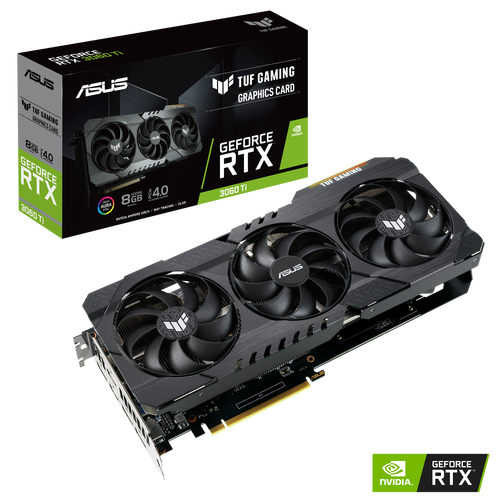 华硕 TUF RTX 3060 Ti 显卡外观特写