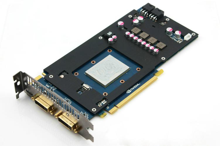 Detailed view of GPU circuit board and components