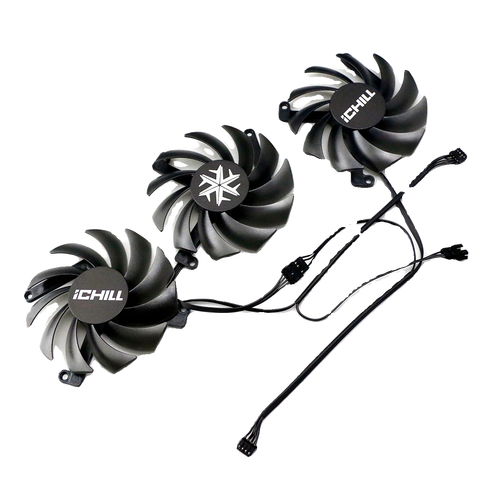 Graphics card three fans cooling system