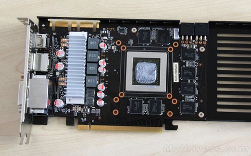 Graphics card installed on motherboard