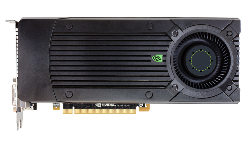 Graphics card close-up showing design and cooling