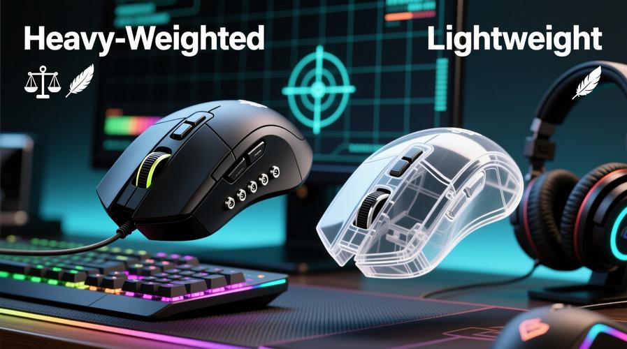 Lightweight gaming mouse with RGB lighting