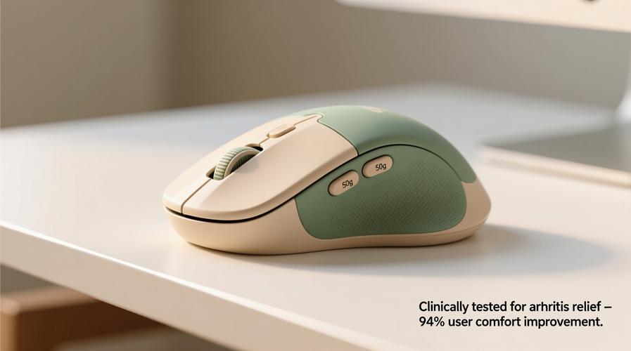 ergonomic mouse against dark background
