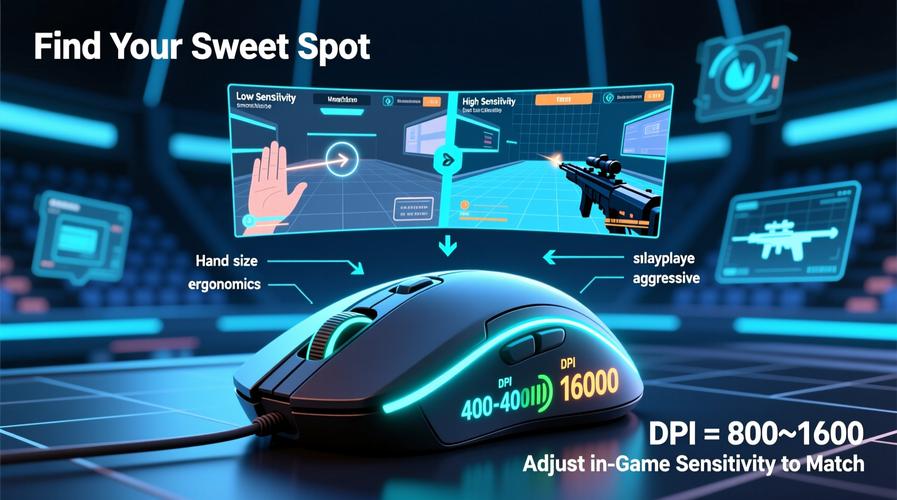 Gaming mouse bottom view with weights