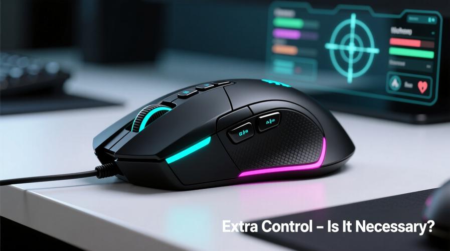 White background shot of gaming mouse showcasing precision