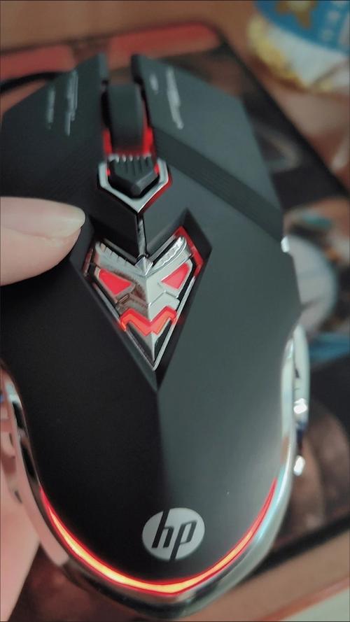 Black gaming mouse ergonomic view