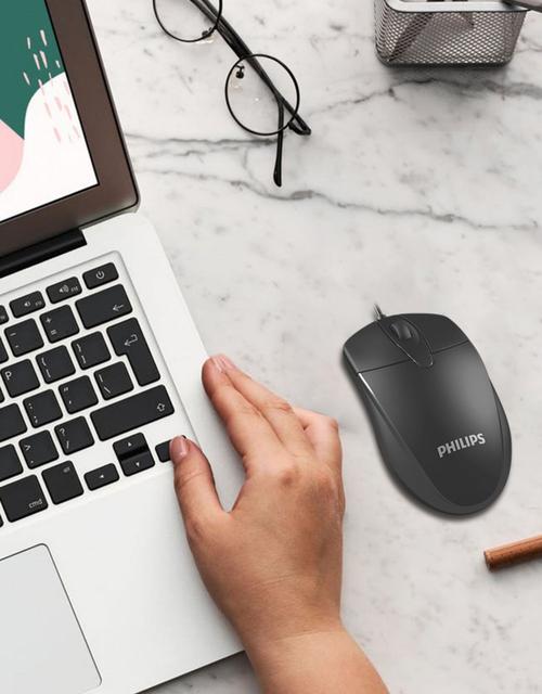 Wireless mouse on black surface