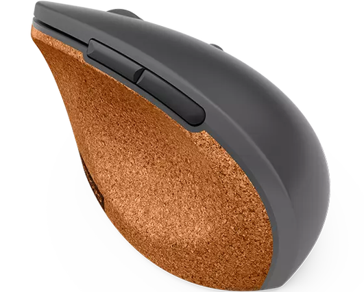 Wireless mouse hardware close-up showing buttons and scroll wheel