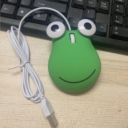 绿色有线鼠标外观细节