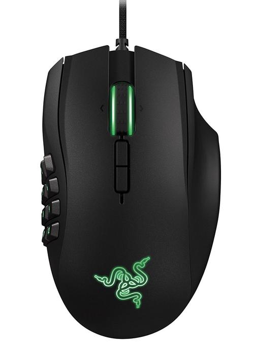 Razer风格黑色游戏鼠标与键盘组合