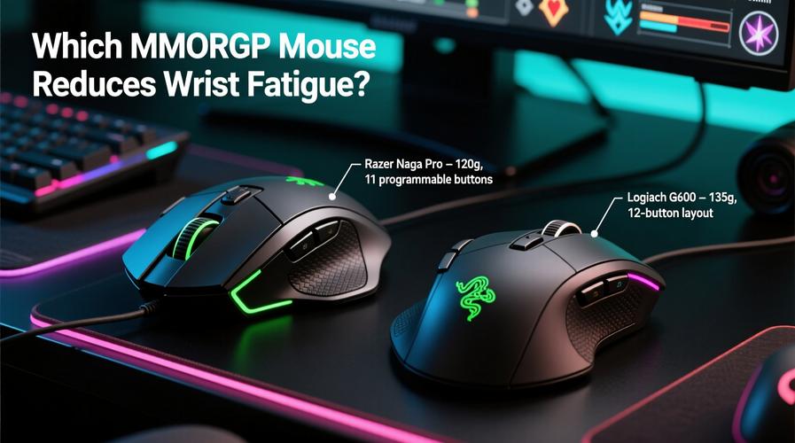 Razer branded gaming mouse close-up on keyboard setup