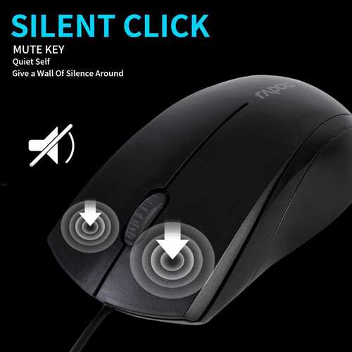 黑色有线鼠标握持视角展示