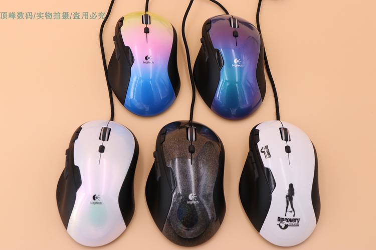 Black gaming mouse close-up on desk