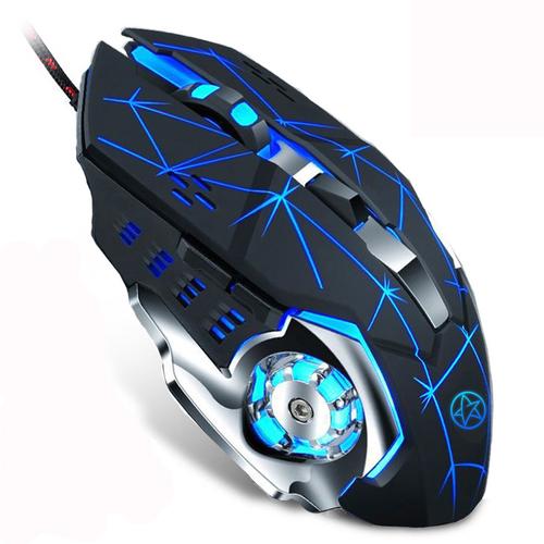 Gaming mouse with RGB lighting showing low heat design